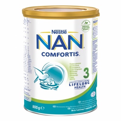 Nestle-адаптирано мляко NAN3 Comfortis 12м+ 800гр