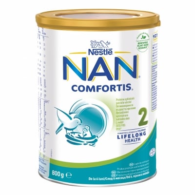 Nestle-адаптирано мляко NAN2 Comfortis 6-12м 800гр