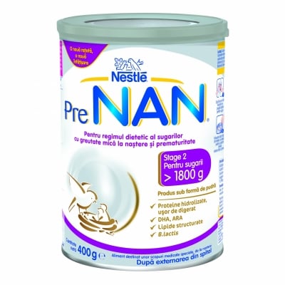 Nestle-PRE NAN диетична храна за недоносени бебета 400гр