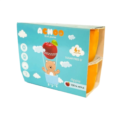 Achoo Пюре ябълка 6м. 4х100г