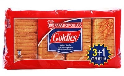 Papadopoulos-пшенични сухари Goldies 3+1 гратис