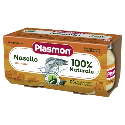 PLASMON Хомогенизирана риба хек 6м. 2х80г