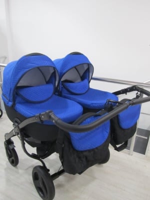Бебешка количка за близнаци 2в1 Jumper 5 Duo:син
