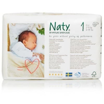 Naty- Еко пелени Nature Babycare 2-5 кг 26 броя