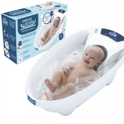 Дигитална бебешка вана с везна и термометър Aquascale 3в1