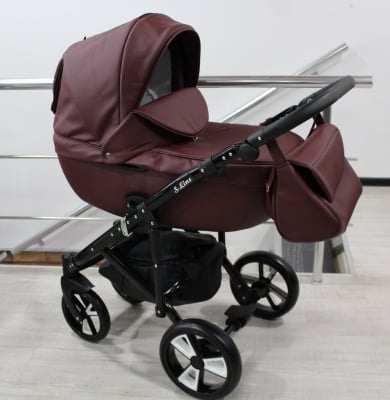 Gusio-Бебешка количка 3в1 Gusio S-line Eco цвят:бордо