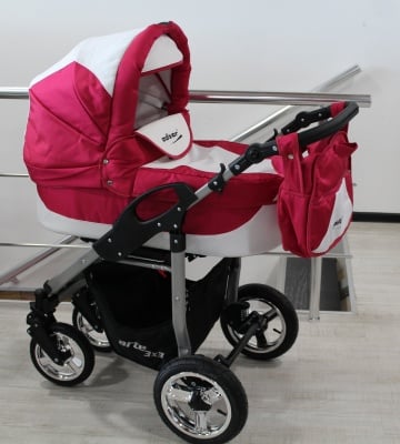 Бебешка количка Arte 3x3 цвят:малина