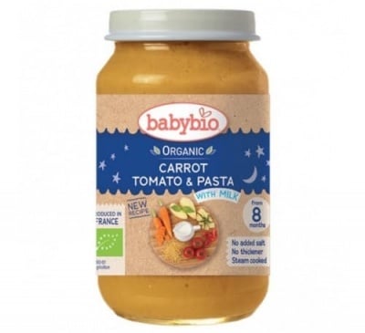 Babybio-био зеленчуково пюре с макарони 8м+ 200гр