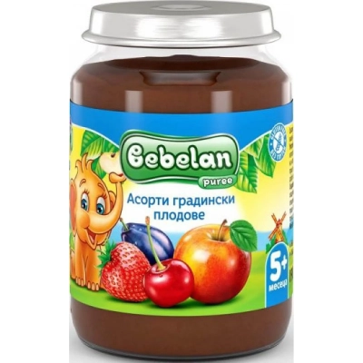 BEBELAN Асорти Градински плодове 5м. 190г