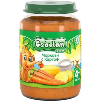 BEBELAN Пюре картоф и морков 4м. 190г