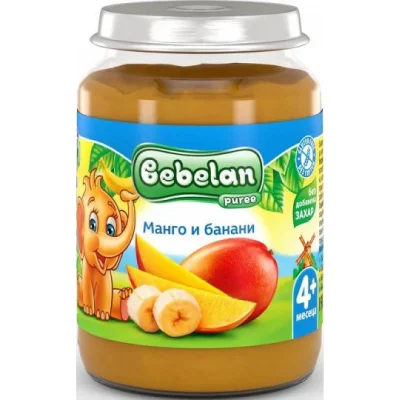 BEBELAN Пюре от манго с банани 4м. 190г