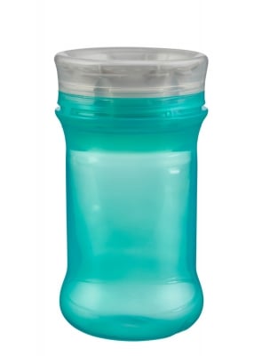 Неразливаща се чаша с мек силиконов ръб за отпиване 360° Зелена Vital Baby