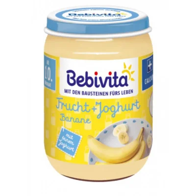 BEBIVITA Дует йогурт с плодове - банан 10м. 190г