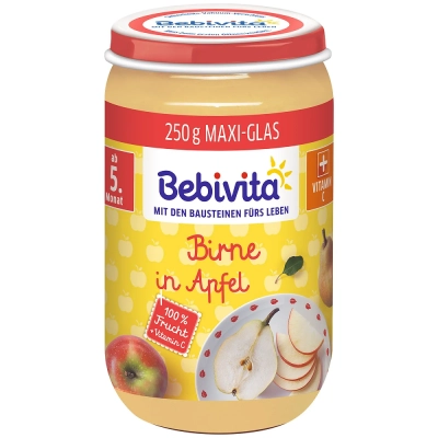 BEBIVITA БИО Круша и ябълка 5м. 250г