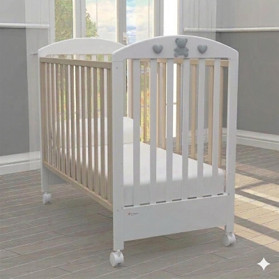 Бебешко легло  Bambino Casa Bella cot naturale-grigio