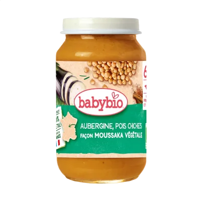 Babybio Био Пюре Вегетарианска мусака с патладжан и нахут 6м. 200г