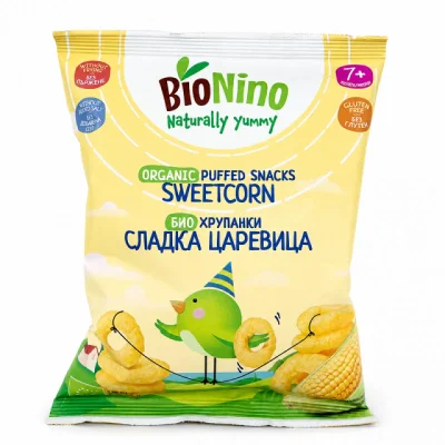 Bionino Био хрупанки сладка царевица 15г 7м.