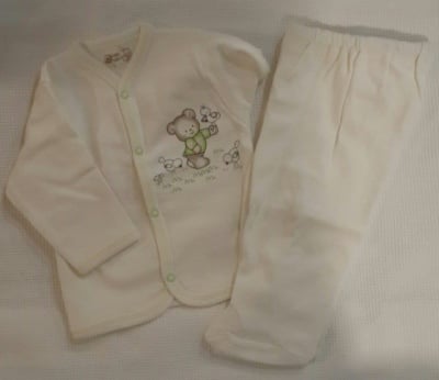 Детски комплект блузка с ританки Baby Bebitof 100% памук 0м+