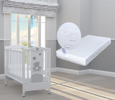 Бебешко креватчe  BonBon grigio+ ПОДАРЪК матрак Primavera Baby Luxe