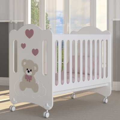 Bambino Casa-бебешко креватче MDF Coccolone rosa-розов
