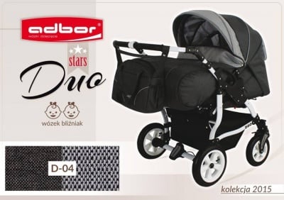 Adbor-Бебешка количка за близнаци Duo Stars цвят:D04