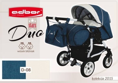 Adbor-Бебешка количка за близнаци Duo Stars цвят:D08