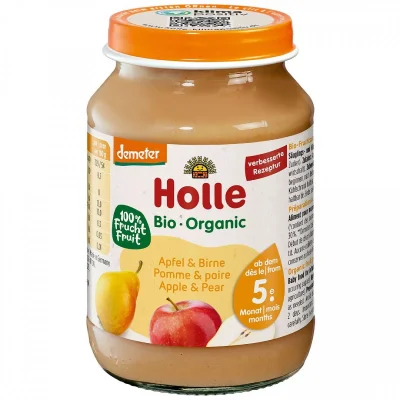 HOLLE Деметер пюре ябълка и круша 5м. 190г