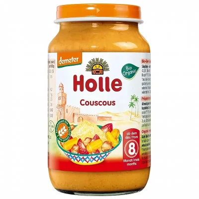 Holle Деметер зеленчуково пюре с пиле и кускус 8м. 220г