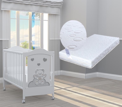 Бебешко креватче Dolce Mio grigio+ ПОДАРЪК матрак Primavera Baby Luxe