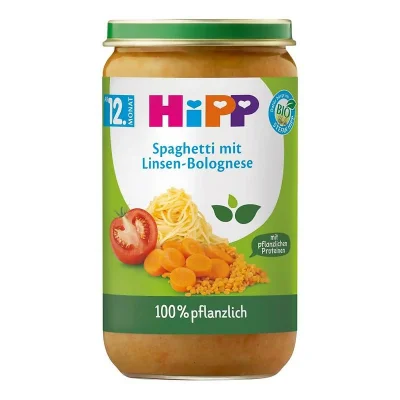 HIPP БИО Спагети болонезе с леща 12м. 250гр.
