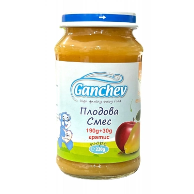 GANCHEV Пюре от плодова смес 4м. 220г
