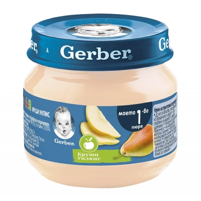 GERBER Пюре от круши Уилямс 4м. 80г