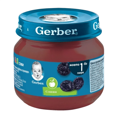 GERBER Пюре от сливи 4м. 80г