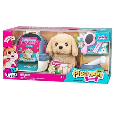 Плюшено кученце с къща Mini Plush Pet pethouse 