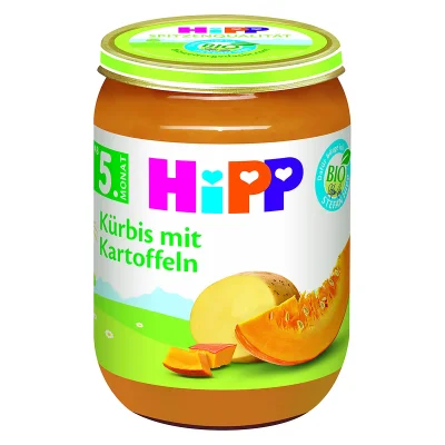 HiPP БИО Пюре тиква и картоф 5м. 190г