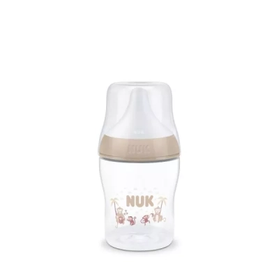 NUK Perfect Match Шише РР 150мл. със силиконов биберон за хранене S, 0+мес., Маймуна