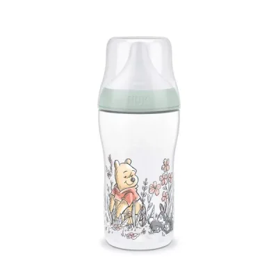 NUK Perfect Match Шише РР 260мл. със силиконов биберон за хранене M, 3+ мес., Дисни, Мечо Пух