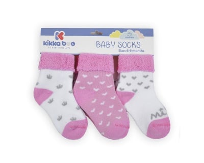 Бебешки памучни термо чорапи 12-24 месеца момичета