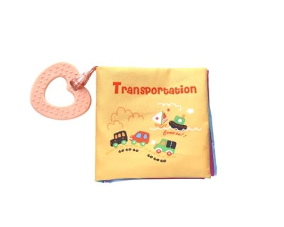 Образователна текстилна книжка с чесалка Transportation