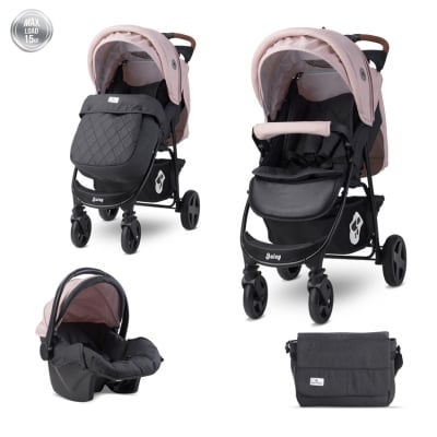 БЕБЕШКА КОЛИЧКА 2В1 DAISY SET BLACK & CAMEO ROSE