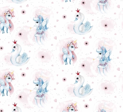 Galix-детски спален комплект еднорог и лебед 3 части