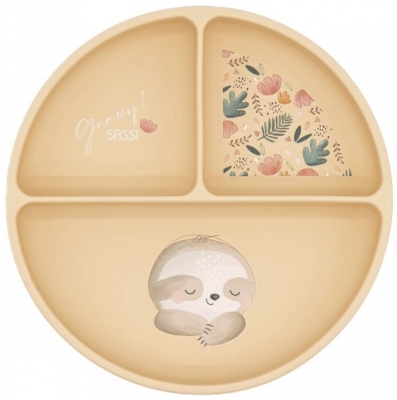 Силиконова чиния за хранене с вакуум, Sassi,