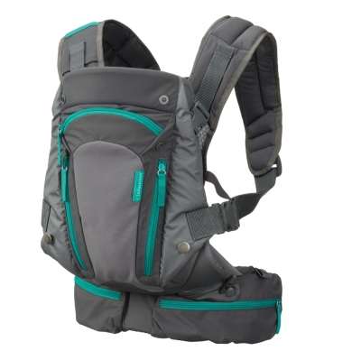 Ергономично кенгуру с джобове, Infantino, 4 в 1, Сиво, от 3.6 до 18 кг.