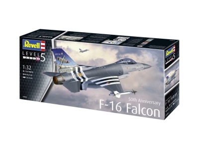 Сглобяем модел, Revell, F-16 Falcon 50th anniversary, 150 части