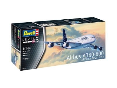 Сглобяем модел, Revell, Самолет Airbus A380-800 Lufthansa, 163 части