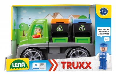 Количка за игра, Lena, Камион за рециклиране, Truxx 28 см