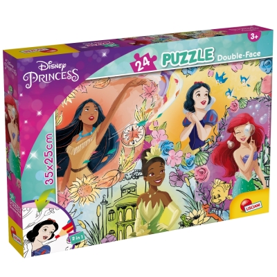 Пъзел, Lisciani, Disney Princess, Двулицев пъзел 24 части