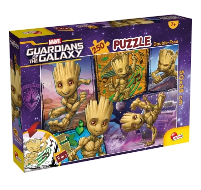 Пъзел, Lisciani, Marvel, Guardians of the Galaxy, Грут, Двулицев пъзел 250 части