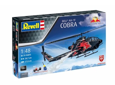 Сглобяем модел, Revell, Подаръчен комплект, Хеликоптер Flying Bulls AH-1F Cobra, с аксесоари