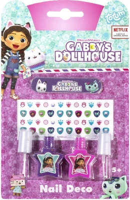Творчески комплект, Totum, Gabby′s Dollhouse, 2 бр. лакове и стикери за нокти